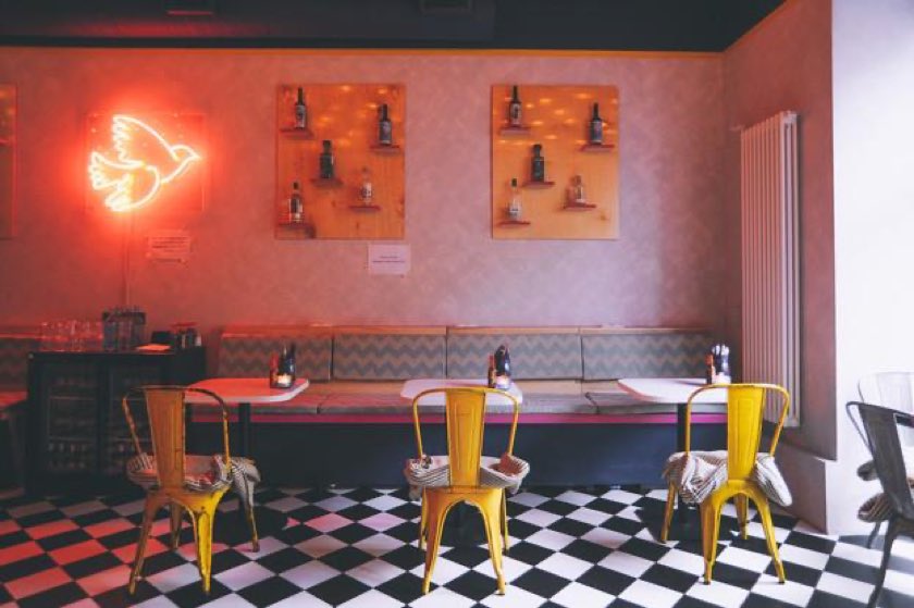 Paloma Cantina — неоновая голубка